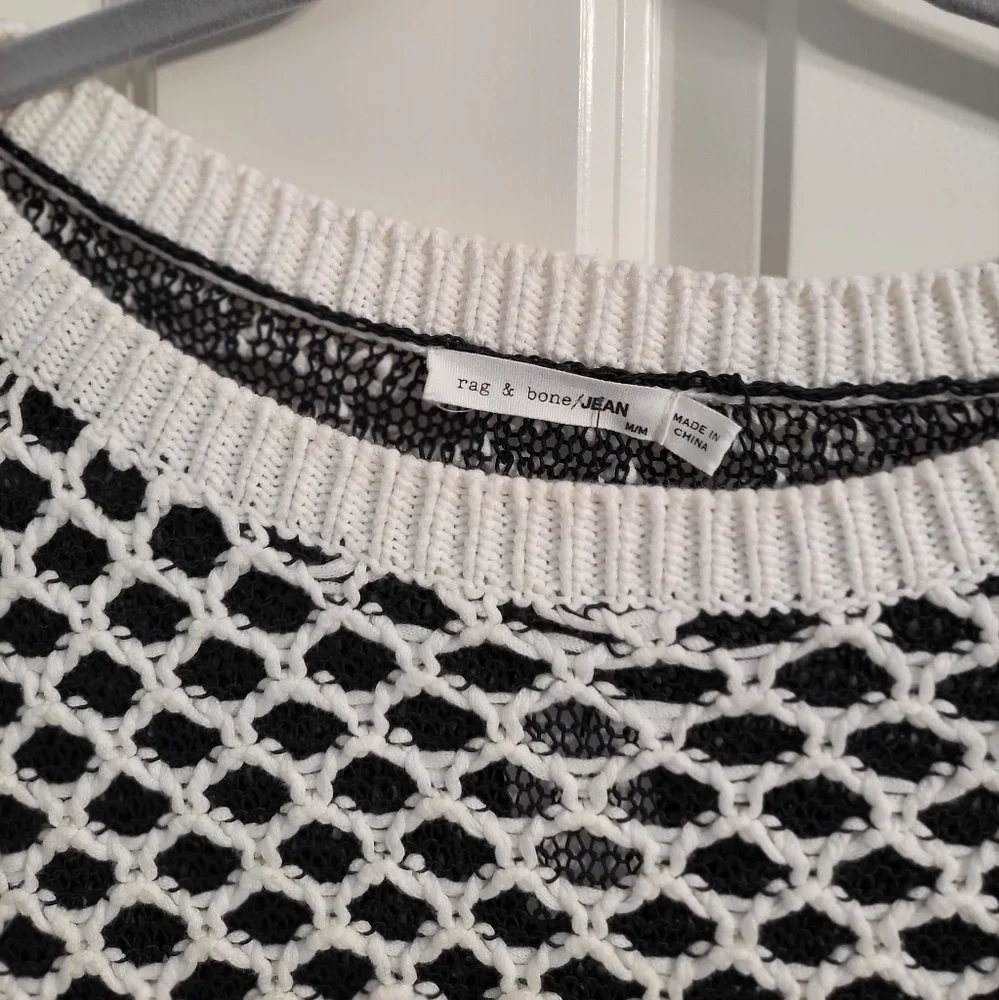 Rag & Bones Jean Tayn Croshet Mesh Tank Sweater - Picture 4 of 9